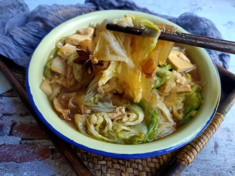 白菜豆腐炒粉条做法