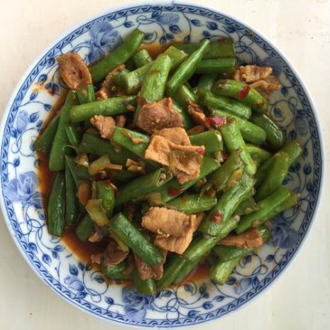 虎皮四季豆炒肉