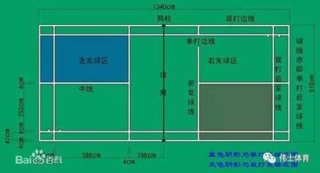 现代羽毛球场地的尺寸是