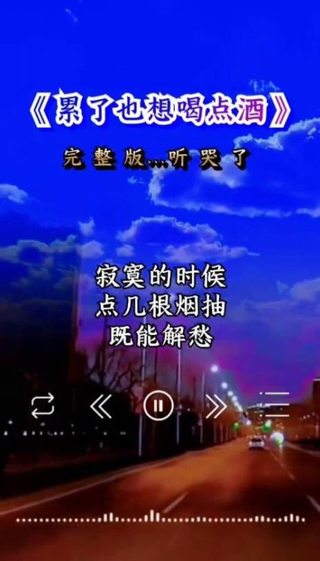 累了喝点酒原唱是谁
