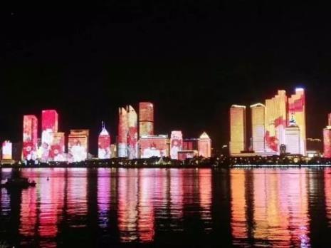 青岛灯光秀在地铁哪个口出