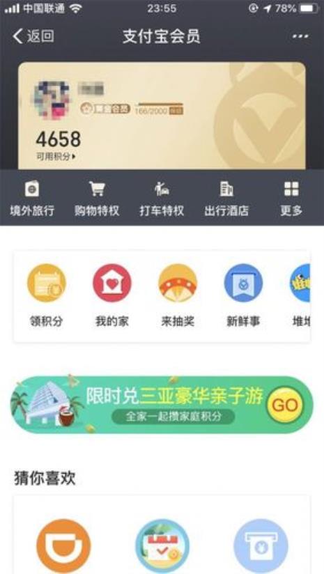 支付宝铂金会员是什么级别