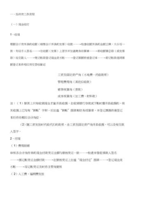 药厂出纳员工作流程
