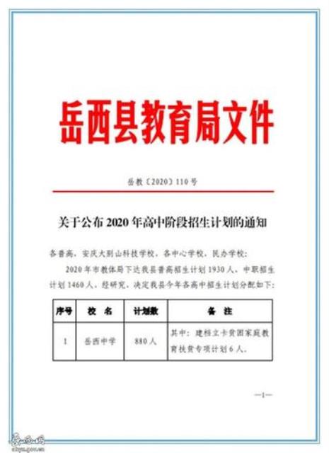 岳西中学在安徽省排名多少