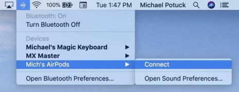 airpods怎样连接macbook