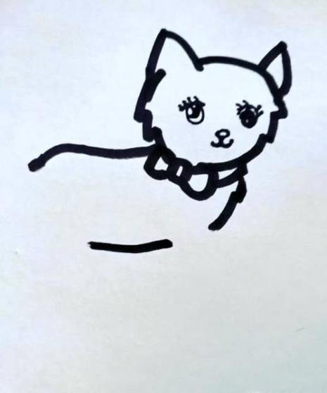 小猫咪擦玻璃怎么画