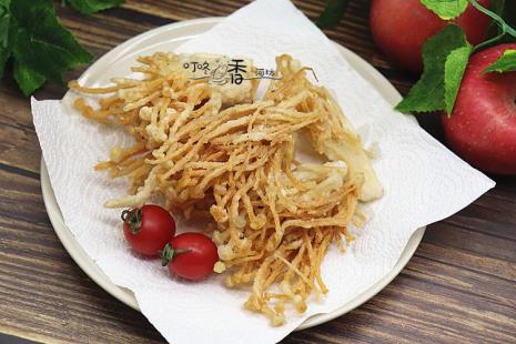 炸金针菇家常做法