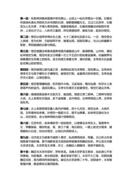 西游记1到30回概括
