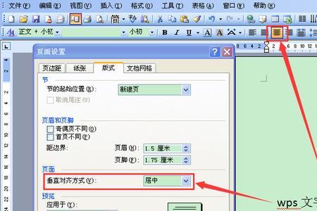 wps文字垂直居中怎么找不到