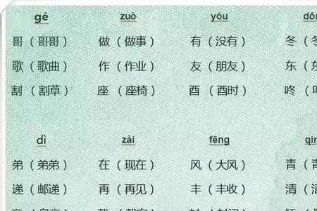 一直的同音字
