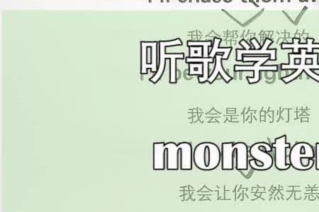 monsters中文版是什么歌
