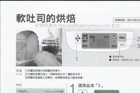 onlin面包机说明书