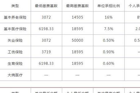 2022年河北个人社保缴费档次表