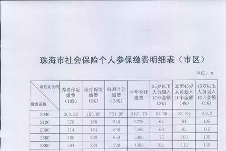 湖南社保缴费标准及明细表