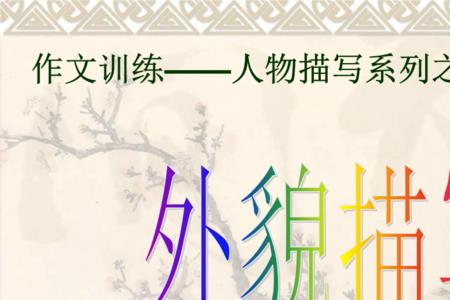 人物外貌描写片段摘抄加批注