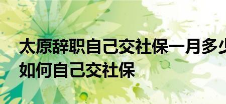 外地人在太原自己交社保怎么交