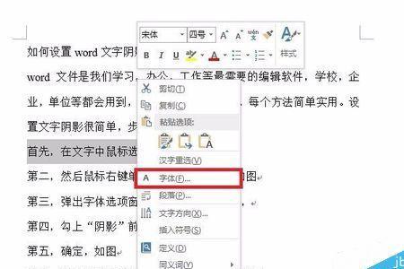 在WORD中怎么设置固定的字体