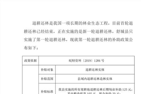 退耕还林补贴政策怎么查