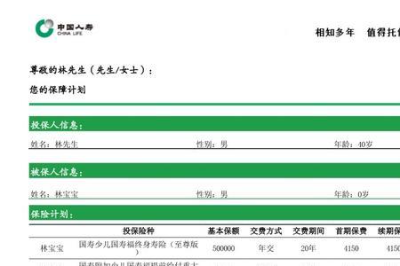 中国人寿学生儿童补充保险