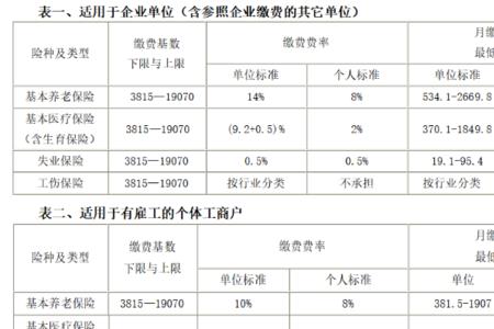 辽宁社保2022年缴费标准