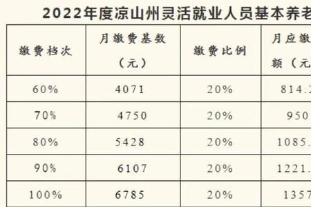2022年四川城乡居民养老缴费多少