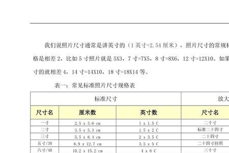 一般的照片是几寸