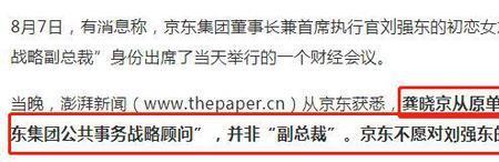 龚小京京东有股份吗