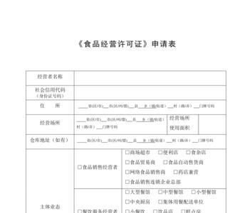 食品经营许可证申请书去哪里领