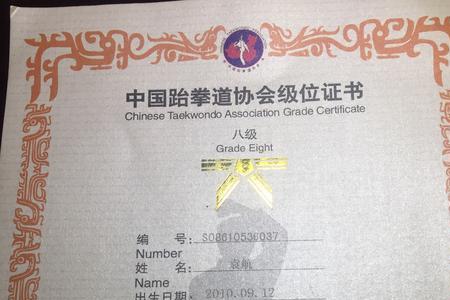 跆拳道证书是不是技能证书