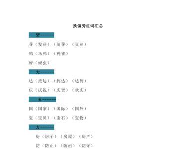端偏旁部首组词