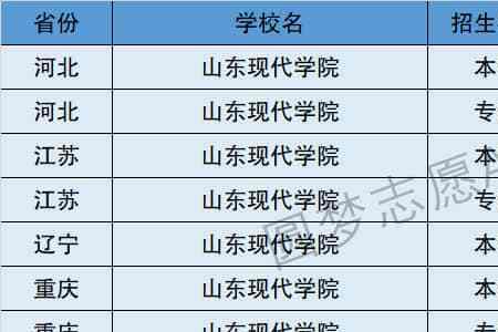 山东现代学院在山东什么排名