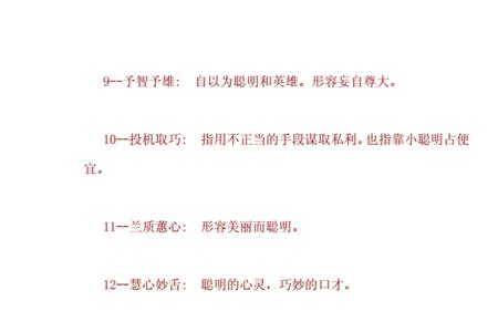 形容人聪明眼睛好的成语