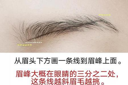 眉峰处有窝怎么画眉