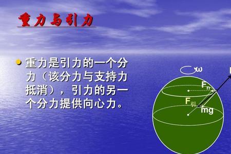 地球吸引力和重力区别
