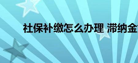 社保滞纳金和利息区别
