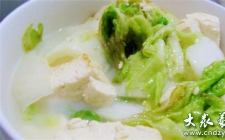 牛皮菜豆腐汤的做法