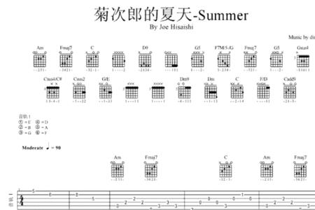 菊次郎的夏天吉他指弹几级