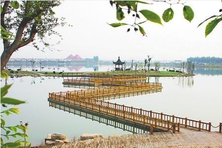 九里落雁湖是多久建的
