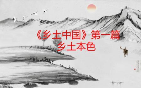 乡土本色论证结构
