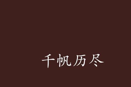 历尽劫波的意思