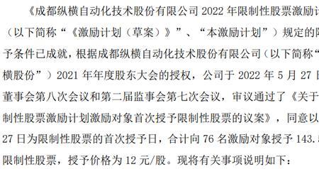 限制性股票授予完成是什么意思