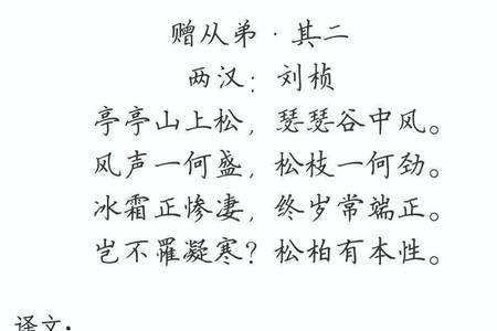 赠从弟其二扩写