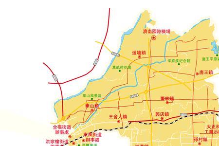 济南南部山区景点分布图