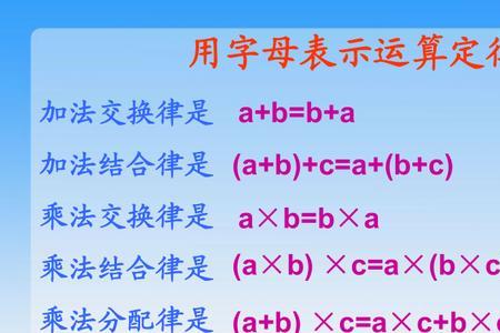 数学中九个运算定律分是什么