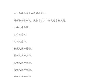 男女双方父母称呼