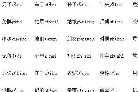 异是一个音节的字