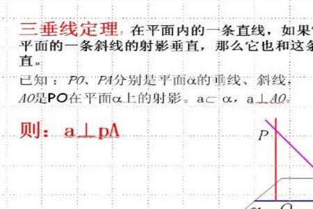 立体几何中的三垂线是什么
