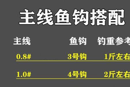 4号主线选几号浮漂
