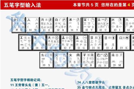 镇面的五笔