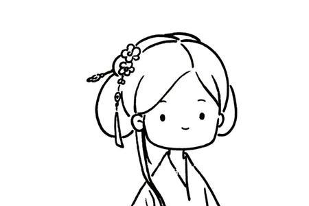 古风女侠铅笔画